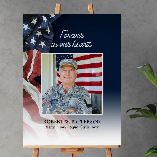 USA Flag Life Celebration Foto Download Funerty Poster