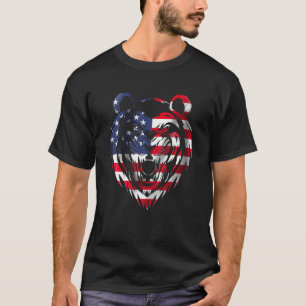 USA Flag Lion Patriot USA T-Shirt