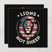 USA FLAG , LIONEN NOT SHEEP (Vorne/Hinten)