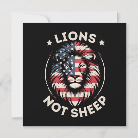 USA FLAG , LIONEN NOT SHEEP (Vorderseite)