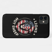 USA FLAG , LIONEN NOT SHEEP Case-Mate iPhone HÜLLE (Rückseite (Horizontal))