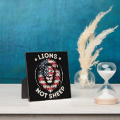 USA FLAG , LIONEN NOT SHEEP FOTOPLATTE (InSitu)