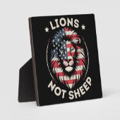 USA FLAG , LIONEN NOT SHEEP FOTOPLATTE (Vorderseite)