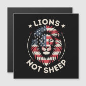 USA FLAG , LIONEN NOT SHEEP MAGNETKARTE (Vorne/Hinten)