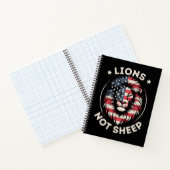 USA FLAG , LIONEN NOT SHEEP NOTIZBLOCK (Innenseite)