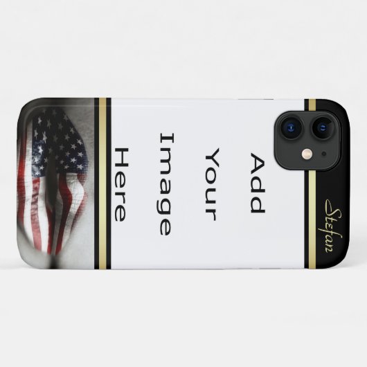 USA Flag Lips Border Case-Mate iPhone Hülle (Rückseite (Horizontal))