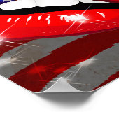 USA Flag Lipstick für Sensulips Poster (Ecke)