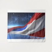USA Flag Logo Large Tapestry Wandteppich (Vorderseite (Horizontal))