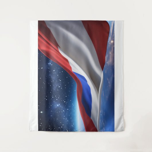 USA Flag Logo Large Tapestry Wandteppich (Vorderseite)
