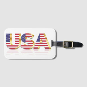 USA Flag Luggage Tag USA Gepäckanhänger