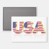 USA Flag Magnet Gift American Patriotic (Vorderseite/Rückseite)