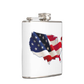 USA Flag, Map America, 4. Juli Flask Flachmann (Rechts)