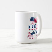USA Flag Map Donkey Elephant politische Wahlen Kaffeetasse (VorderseiteRechts)