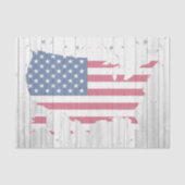 USA Flag Map Holzdekoupage Tissue Paper Seidenpapier (Vorderseite)