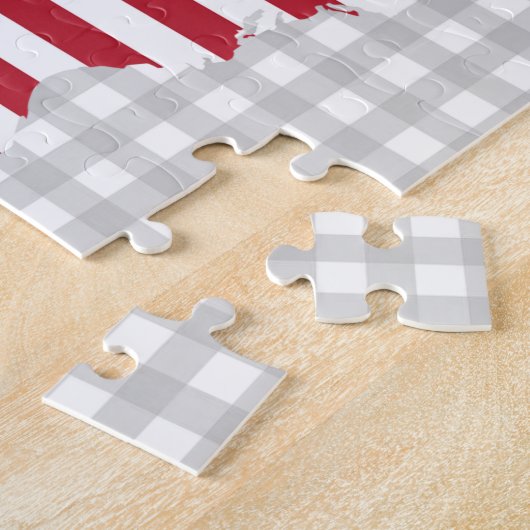 USA Flag Map Puzzle American Eagle (Seite)