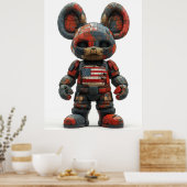 USA Flag Mascot — Modern Patriotic Wall Art Poster (Küche)