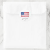 USA Flag Memorial Funerary Seed Packet Runder Aufkleber (Tasche)