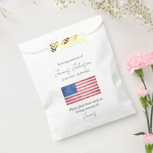 USA Flag Memorial Funersed Geschenktütchen (Versiegelt)