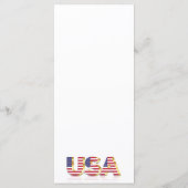 USA Flag Menu Menükarte (Rückseite)