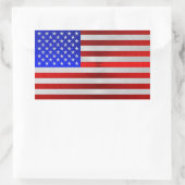 USA FLAG METAL 2 RECHTECKIGER AUFKLEBER (Tasche)