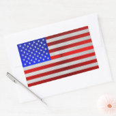 USA FLAG METAL 2 RECHTECKIGER AUFKLEBER (Umschlag)