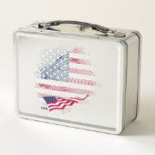 USA flag Metal Lunch Box (Rückseite)