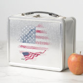 USA flag Metal Lunch Box (Beispiel)