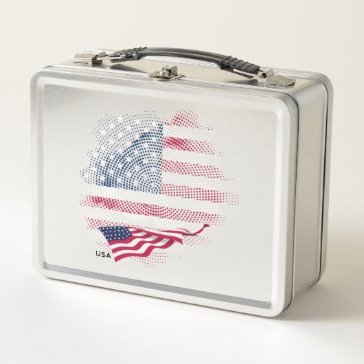 USA flag Metal Lunch Box (Vorderseite)