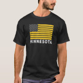 USA Flag Minnesota Purple & Yellow Minnesota Ameri T-Shirt (Vorderseite)