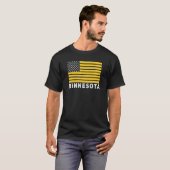 USA Flag Minnesota Purple & Yellow Minnesota Ameri T-Shirt (Vorne ganz)