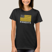 USA Flag Minnesota Purple & Yellow Minnesota Ameri T-Shirt (Vorderseite)