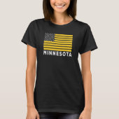 USA Flag Minnesota Purple & Yellow Minnesota Ameri T-Shirt (Vorderseite)