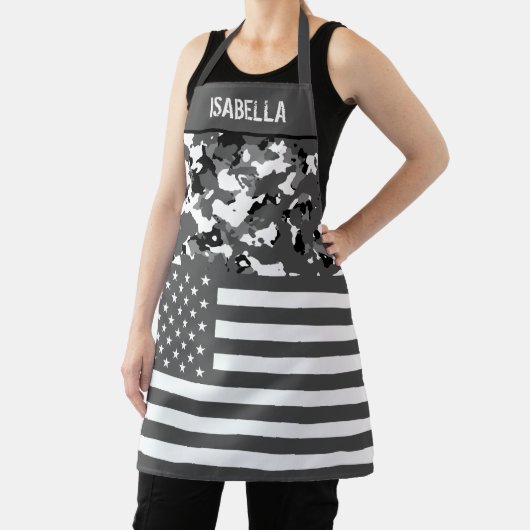 USA Flag Monochrome Camouflage Custom Schürze (InSitu)
