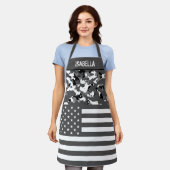 USA Flag Monochrome Camouflage Custom Schürze (Getragen)