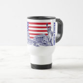 USA Flag Monument Illustration Souvenir Reisebecher (VorderseiteRechts)