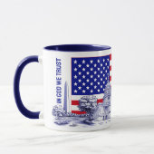USA Flag Monument Illustration Souvenir Tasse (Links)