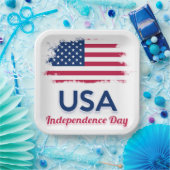 USA Flag Napkins Pappteller (Party)