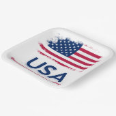 USA Flag Napkins Pappteller (Gewinkelt)