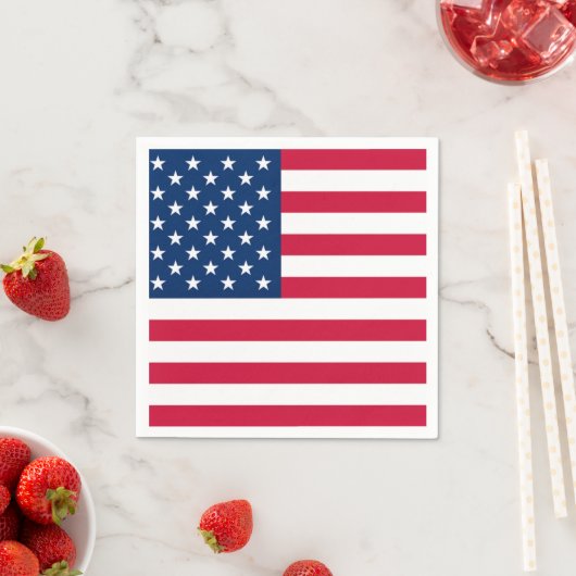 USA Flag Napkins - Patriotic Serviette (Beispiel)