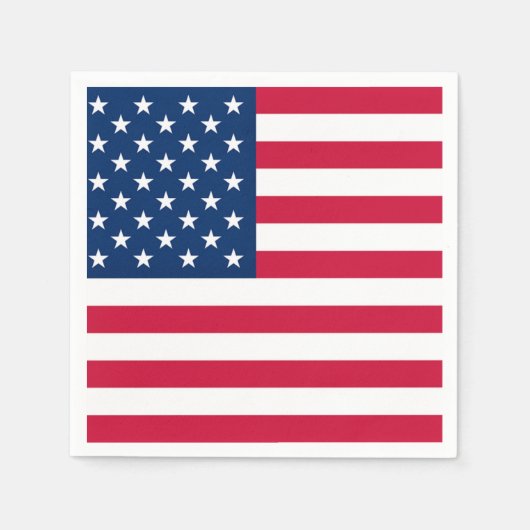USA Flag Napkins - Patriotic Serviette (Vorderseite)