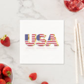 USA Flag Napkins Serviette (Beispiel)