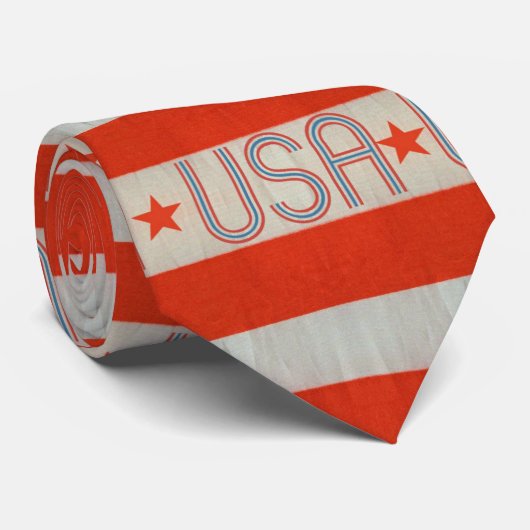 USA Flag Necktie Krawatte (Gerollt)