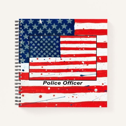 USA Flag Notebook Notizblock (Vorderseite)