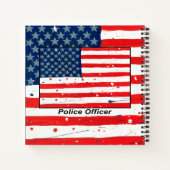 USA Flag Notebook Notizblock (Rückseite)