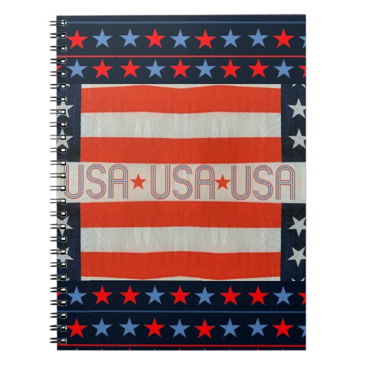 USA Flag Notebook Notizblock (Vorderseite)