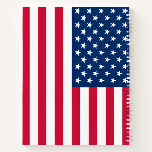 USA Flag Notebook-USA Notizblock (Rückseite)