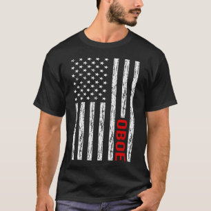 USA Flag Oboe T-Shirt