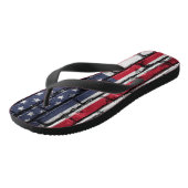 USA Flag old Grunge Badesandalen (Schrägansicht)