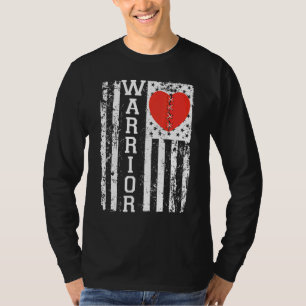 USA Flag Open Heart Operation Erholung gestört T-Shirt