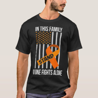 USA Flag Orange Ribbon Nieren Krebs Bewusstsein Fa T-Shirt